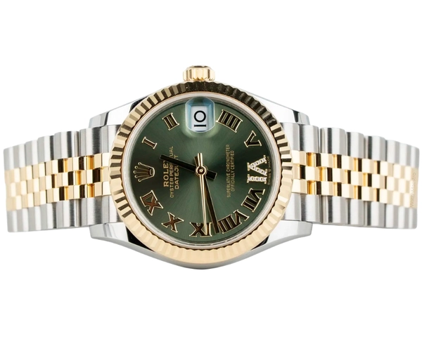 Rolex Datejust 31 | Green Roman VI Diamond Dial 31mm | Condition: New | Year of production 2025 | Original box | Original papers