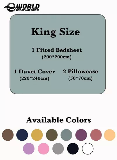 Premium Striped Duvet Set All Season – 4-Pieces Set Pastel Green | King Size 220x240 cm | Ultra-Soft, Wrinkle-Resistant & Made in Dubai | Includes Duvet Cover, Fitted Sheet (200x200 cm) & 2 Pillowcases (50x70 cm)-3