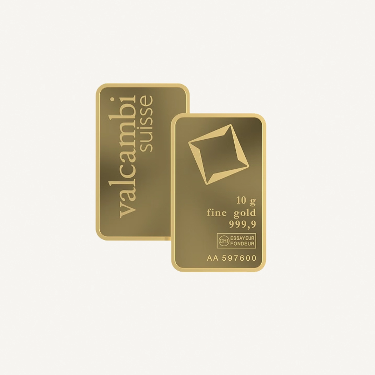 Valcambi Suisse 10g 24K (999.9) Pure Minted Gold Bar - Variable Design-3-3