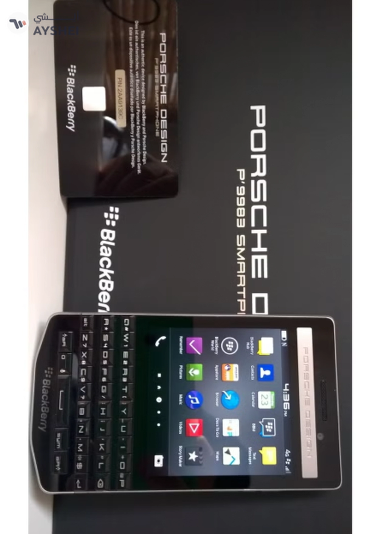 BlackBerry Porsche Design P9983 Black 2GB RAM 64GB 4G LTE, En-Ar Keyboard-2-2