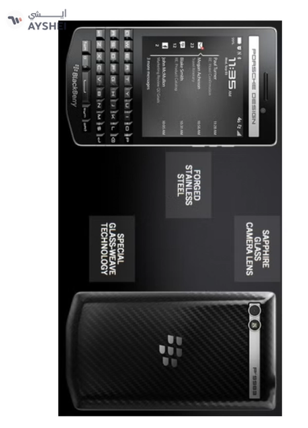 BlackBerry Porsche Design P9983 Black 2GB RAM 64GB 4G LTE, En-Ar Keyboard