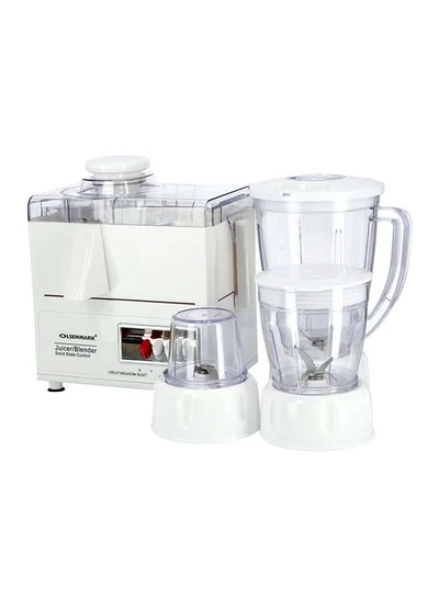  Olsenmark 4 In 1 Food Processor, Stainless Steel Blades, Safety Lock Protection, Powerful Motor, Overheat Protection, High Performance Filter 650 W OMSB2137C White/Clear/Black-0