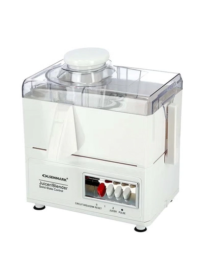  Olsenmark 4 In 1 Food Processor, Stainless Steel Blades, Safety Lock Protection, Powerful Motor, Overheat Protection, High Performance Filter 650 W OMSB2137C White/Clear/Black-1