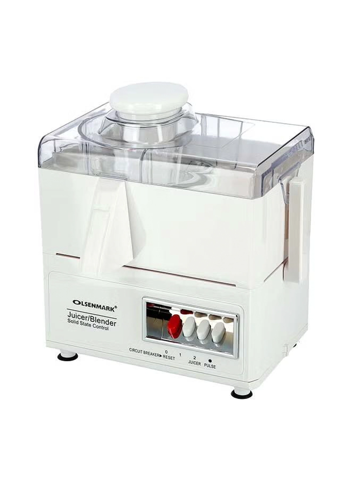  Olsenmark 4 In 1 Food Processor, Stainless Steel Blades, Safety Lock Protection, Powerful Motor, Overheat Protection, High Performance Filter 650 W OMSB2137C White/Clear/Black-1-1