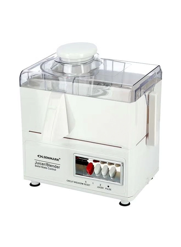 Olsenmark 4 In 1 Food Processor, Stainless Steel Blades, Safety Lock Protection, Powerful Motor, Overheat Protection, High Performance Filter 650 W OMSB2137C White/Clear/Black