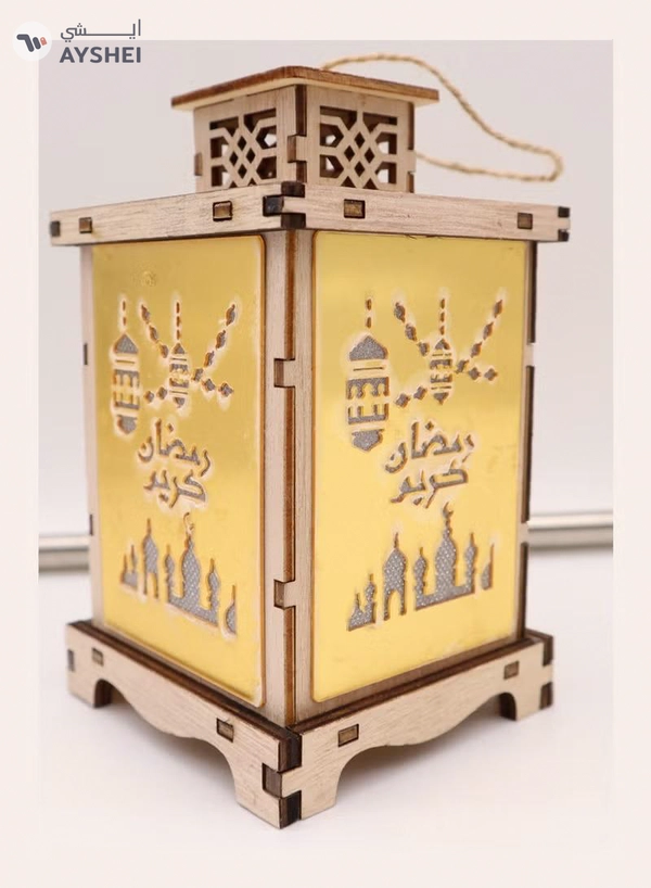 Yuwell Wooden Ramadan Lantern Ramadan Kareem Decoration Light Eid Decoration Lantern Lamp For Indoor And Outdoor Use Decoration Ramadan Light