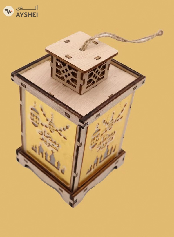 Yuwell Wooden Ramadan Lantern Ramadan Kareem Decoration Light Eid Decoration Lantern Lamp For Indoor And Outdoor Use Decoration Ramadan Light
