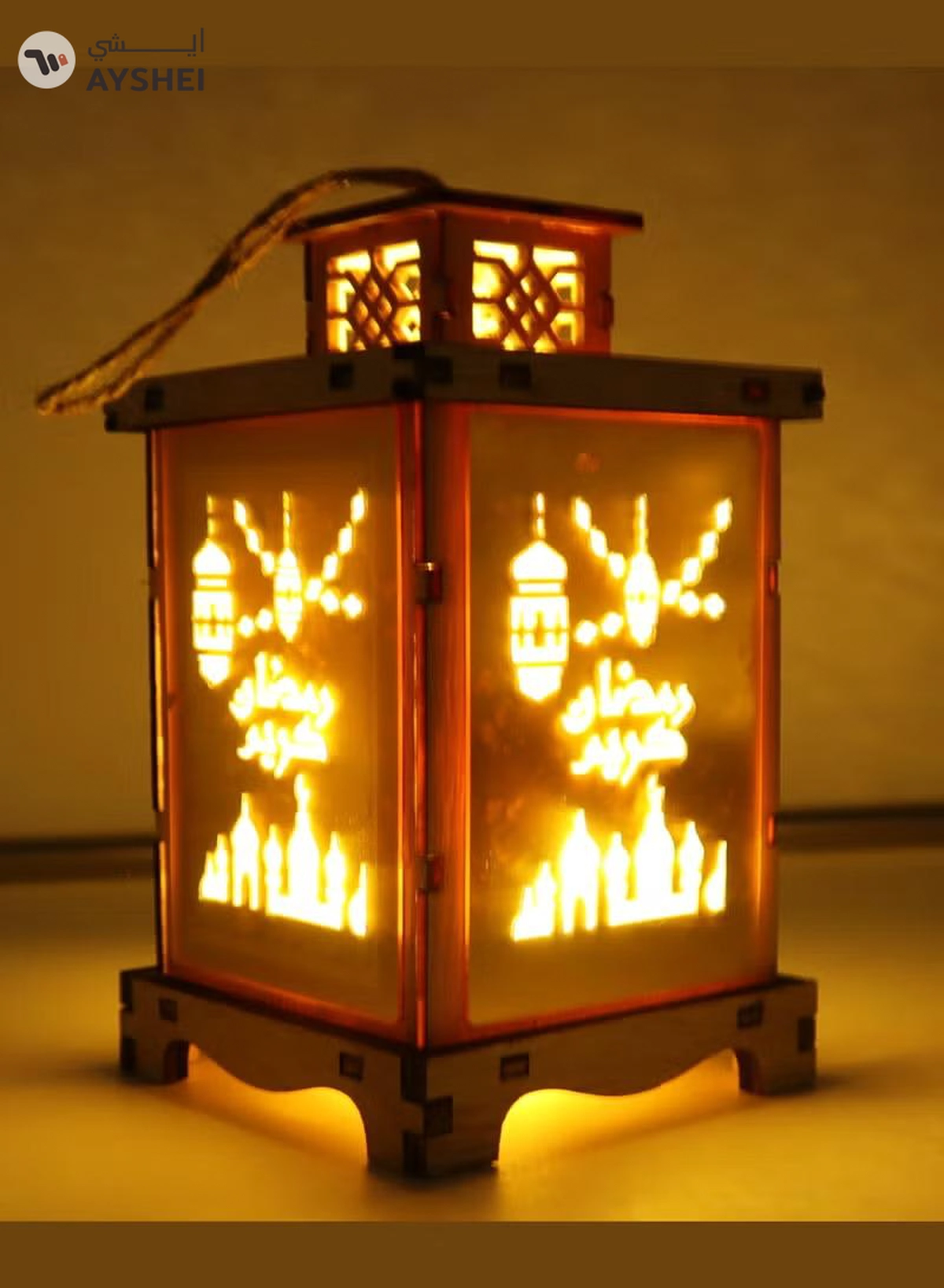 Yuwell Wooden Ramadan Lantern Ramadan Kareem Decoration Light Eid Decoration Lantern Lamp For Indoor And Outdoor Use Decoration Ramadan Light-1-1