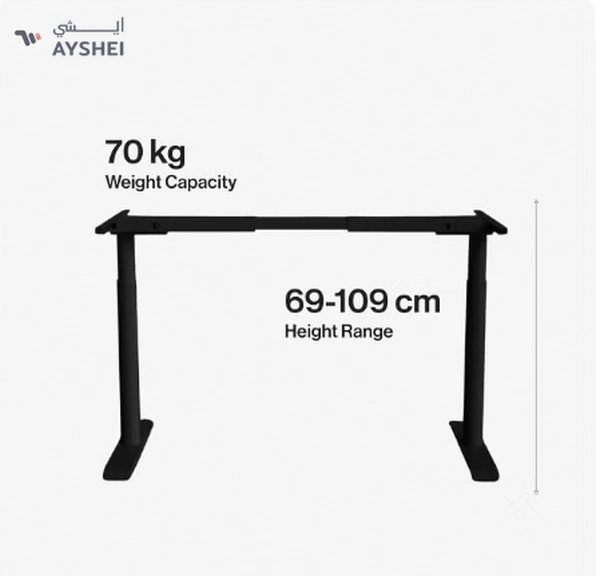 Navodesk Basic Standing Desk Frame, Manual Height Adjustable Sit to Stand Desk