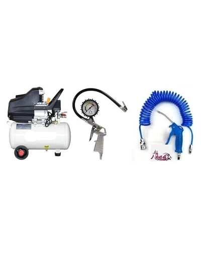 ABBASALI Normal Air Compressor 50 Liter with Air Inflator Kit-0