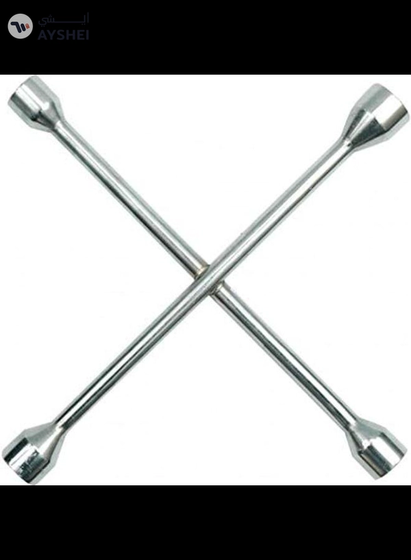 ABBASALI Auto Car Van Truck Tire Tyre Cross Lug 4 Way Nut Wrench