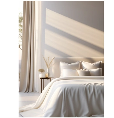 Raymond Home Queen Size Super Soft 210 TC Satin Pure Cotton Fitted sheet-0