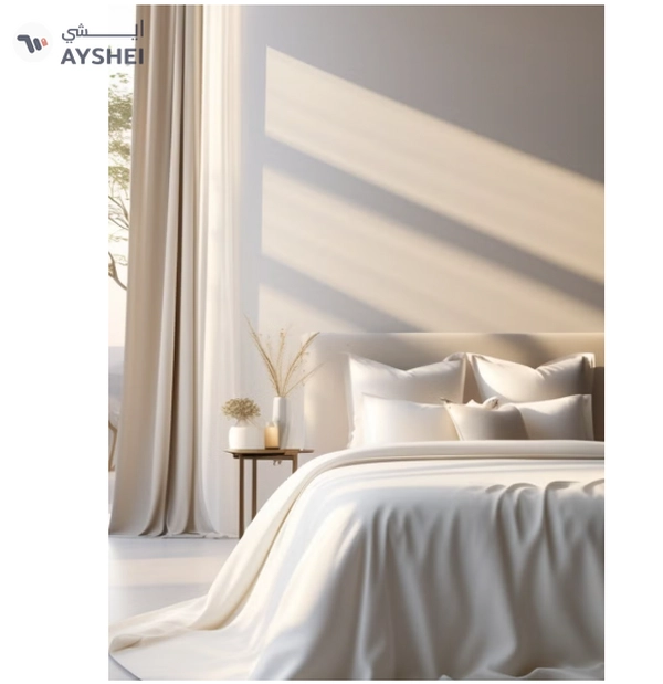 Raymond Home Queen Size Super Soft 210 TC Satin Pure Cotton Fitted sheet