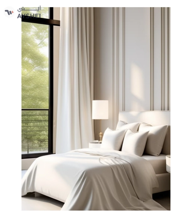 Raymond Home Queen Size Super Soft 210 TC Satin Pure Cotton Fitted sheet