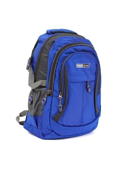 PARAJOHN Nylon Zipper Back Pack Blue-1