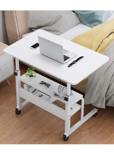 DubaiGallery Overbed Table Height Adjustable Mobile Stand up Computer Desk Suitable for Bedroom, Living Room, Bed Care Home Bedside Laptop Overbed Tabl-0