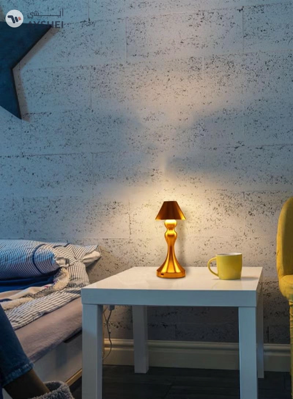 Yuwell Touch Sensor Bar Table Lamp Portable Cordless Rechargeable Battery LED Table Lamp Night Lights Bedroom Bedside And Restaurant 3 Light Intensities Tactile Switch Desk Lamp