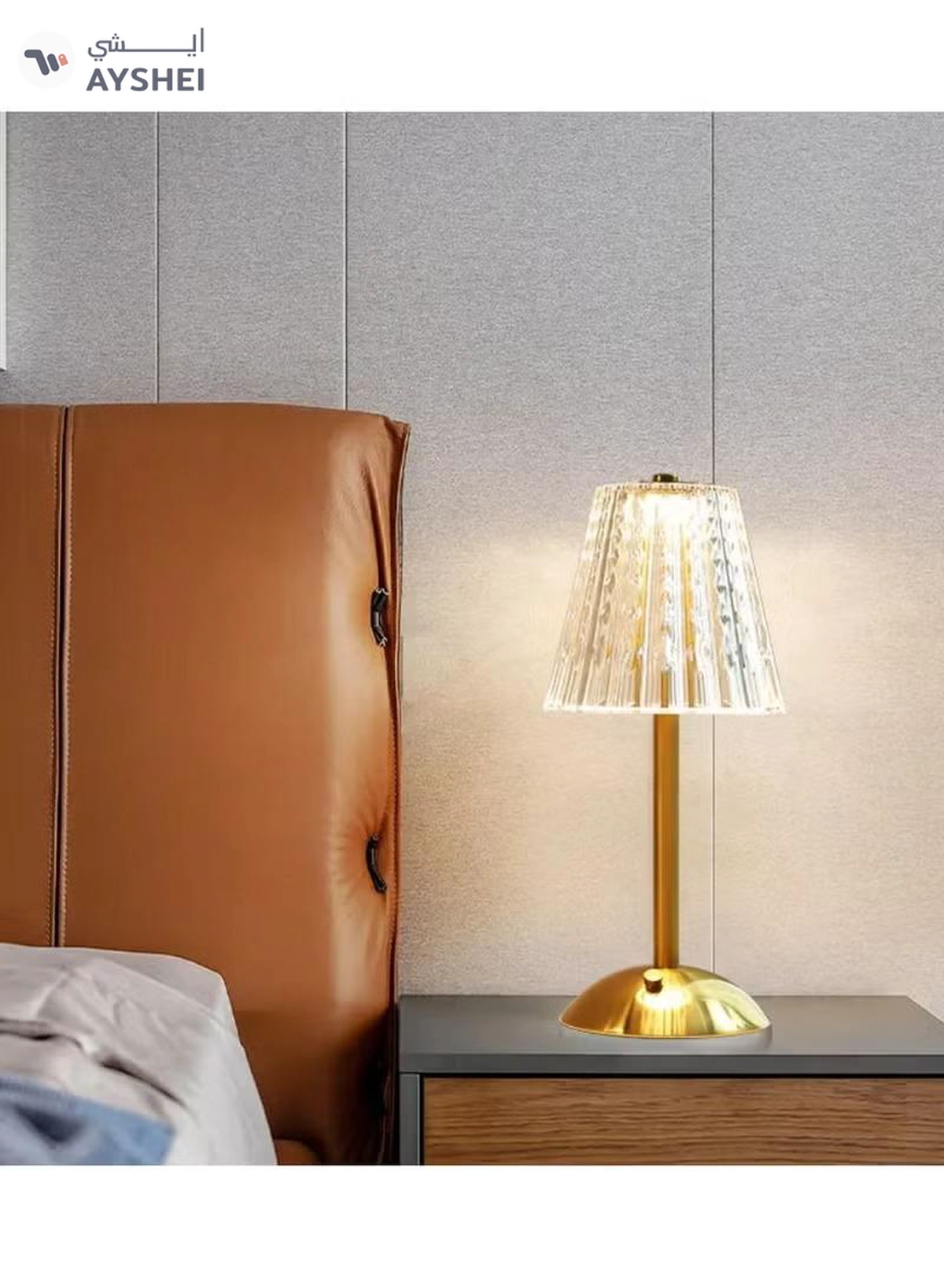 Yuwell Crystal Table Lamp Acrylic Touch Lamp Portable Led Table Lamp With 3 Light Color Modes With Touch Sensor 3-Levels Brightness Desk Lamp For Room Party And Restaurant Decor-3-3
