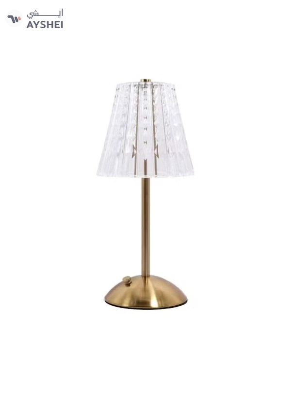 Yuwell Crystal Table Lamp Acrylic Touch Lamp Portable Led Table Lamp With 3 Light Color Modes With Touch Sensor 3-Levels Brightness Desk Lamp For Room Party And Restaurant Decor