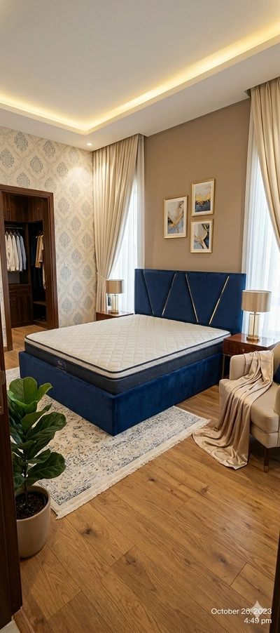 Selling New King size Bed with top pillow madical mattress-1