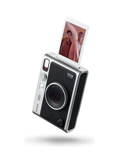 FUJIFILM Instax Mini EVO Hybrid Instant Camera – Black (USB-C) | Instant Print with Digital Preview, Creative Modes & Built-In Selfie Mirror-1