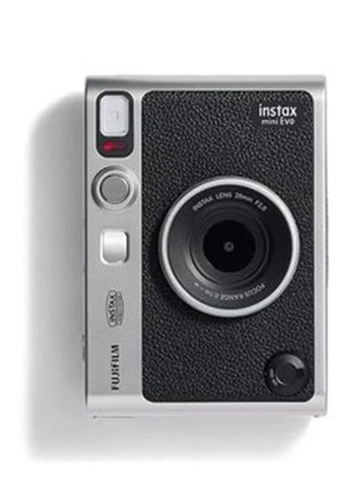 FUJIFILM Instax Mini EVO Hybrid Instant Camera – Black (USB-C) | Instant Print with Digital Preview, Creative Modes & Built-In Selfie Mirror-0
