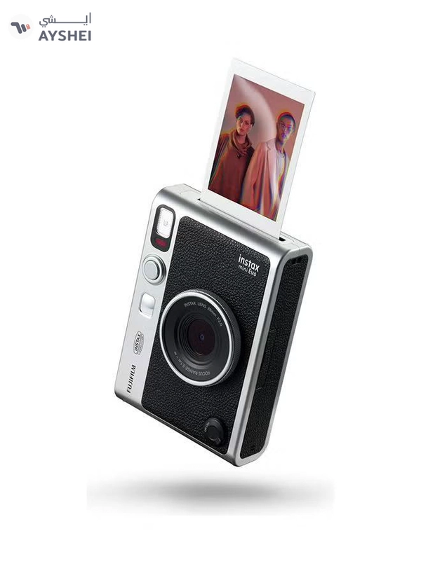 FUJIFILM Instax Mini EVO Hybrid Instant Camera – Black (USB-C) | Instant Print with Digital Preview, Creative Modes & Built-In Selfie Mirror