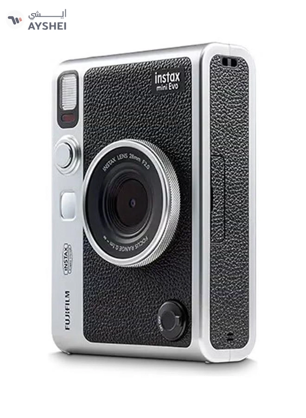 FUJIFILM Instax Mini EVO Hybrid Instant Camera – Black (USB-C) | Instant Print with Digital Preview, Creative Modes & Built-In Selfie Mirror