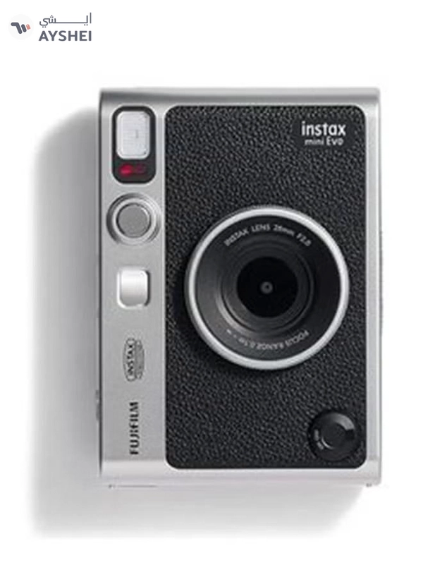 FUJIFILM Instax Mini EVO Hybrid Instant Camera – Black (USB-C) | Instant Print with Digital Preview, Creative Modes & Built-In Selfie Mirror