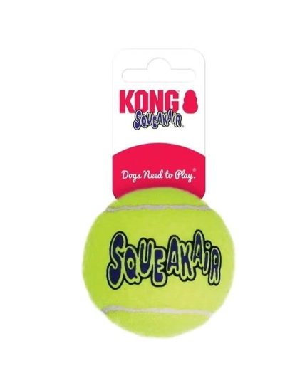 Kong Squeakair Balls - Dog Toy Premium Squeak Tennis Balls, Gentle on Teeth - For Medium Dogs (3 Pack)-3