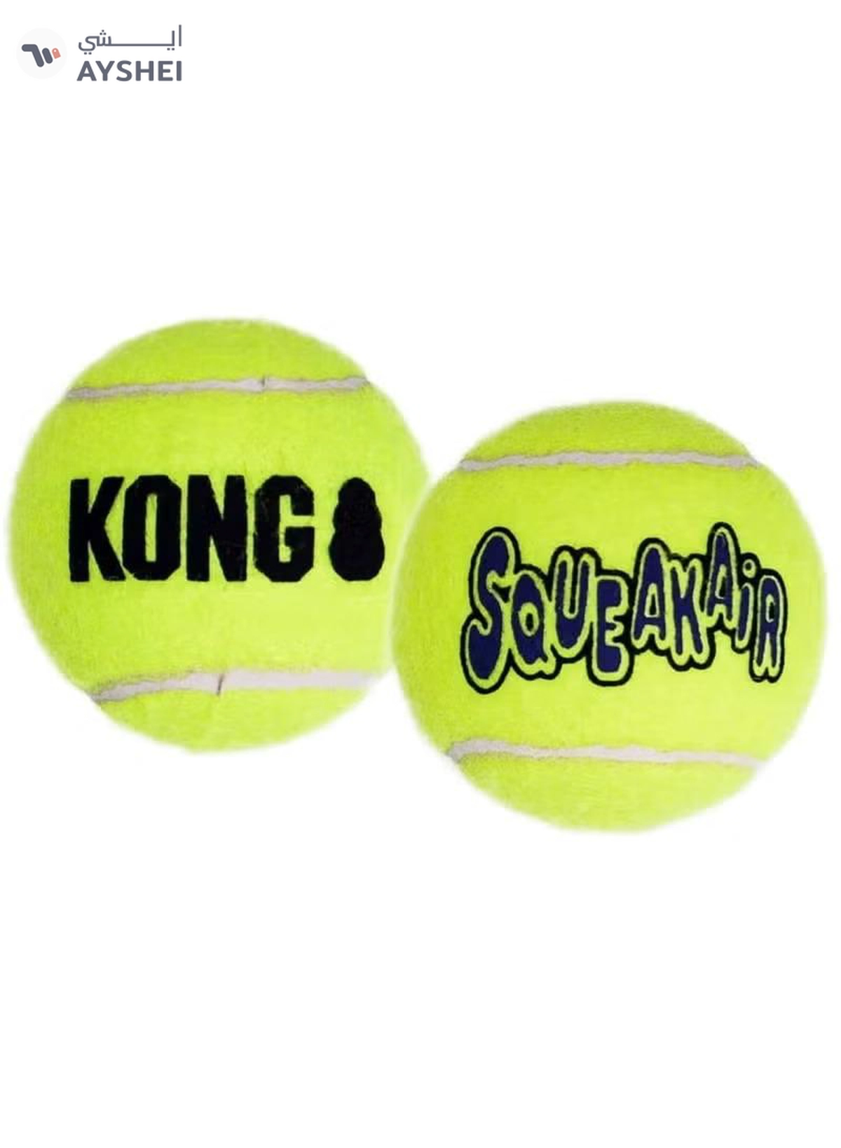 Kong Squeakair Balls - Dog Toy Premium Squeak Tennis Balls, Gentle on Teeth - For Medium Dogs (3 Pack)-1-1