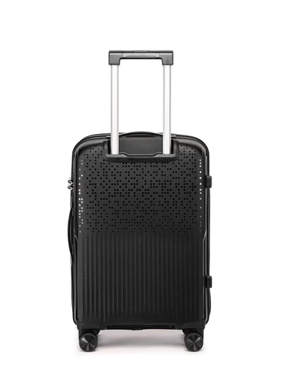 British Tourister 3 Piece Polypropylene Hard Side Spinner Luggage Trolley Set 20/24/28 Inch - Black-3