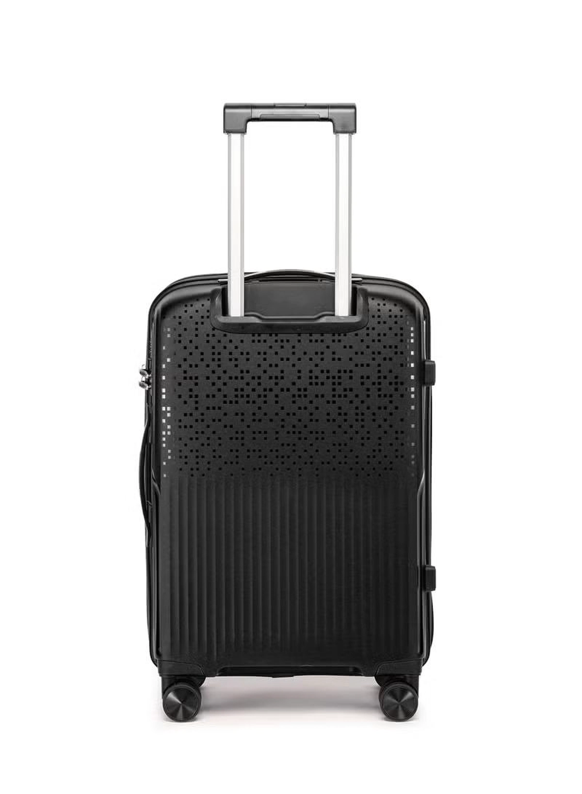 British Tourister 3 Piece Polypropylene Hard Side Spinner Luggage Trolley Set 20/24/28 Inch - Black-3-3