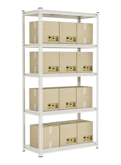DubaiGallery 5-tier Metal Shelving Unit Adjustable Garage Storage Utility Rack Heavy Duty Shelves Organization Multipurpose Shelf Warehouse Basement Kitchen Living Room pantry-3
