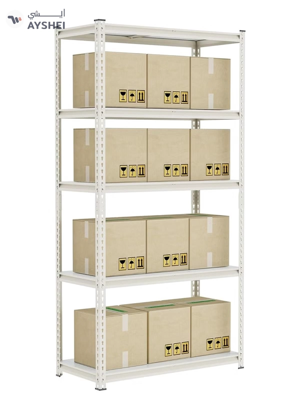 DubaiGallery 5-tier Metal Shelving Unit Adjustable Garage Storage Utility Rack Heavy Duty Shelves Organization Multipurpose Shelf Warehouse Basement Kitchen Living Room pantry