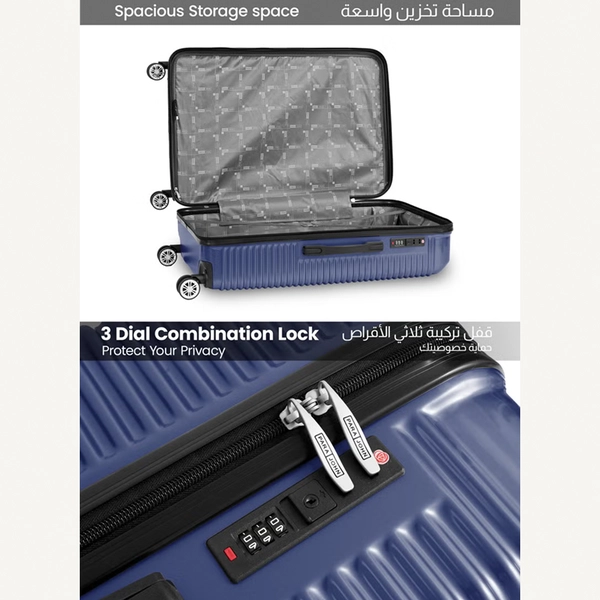 Para John AERIS 3-Piece Hard Shell Luggage Set | ABS+PC Travel Suitcases with 8 Spinner Wheels
