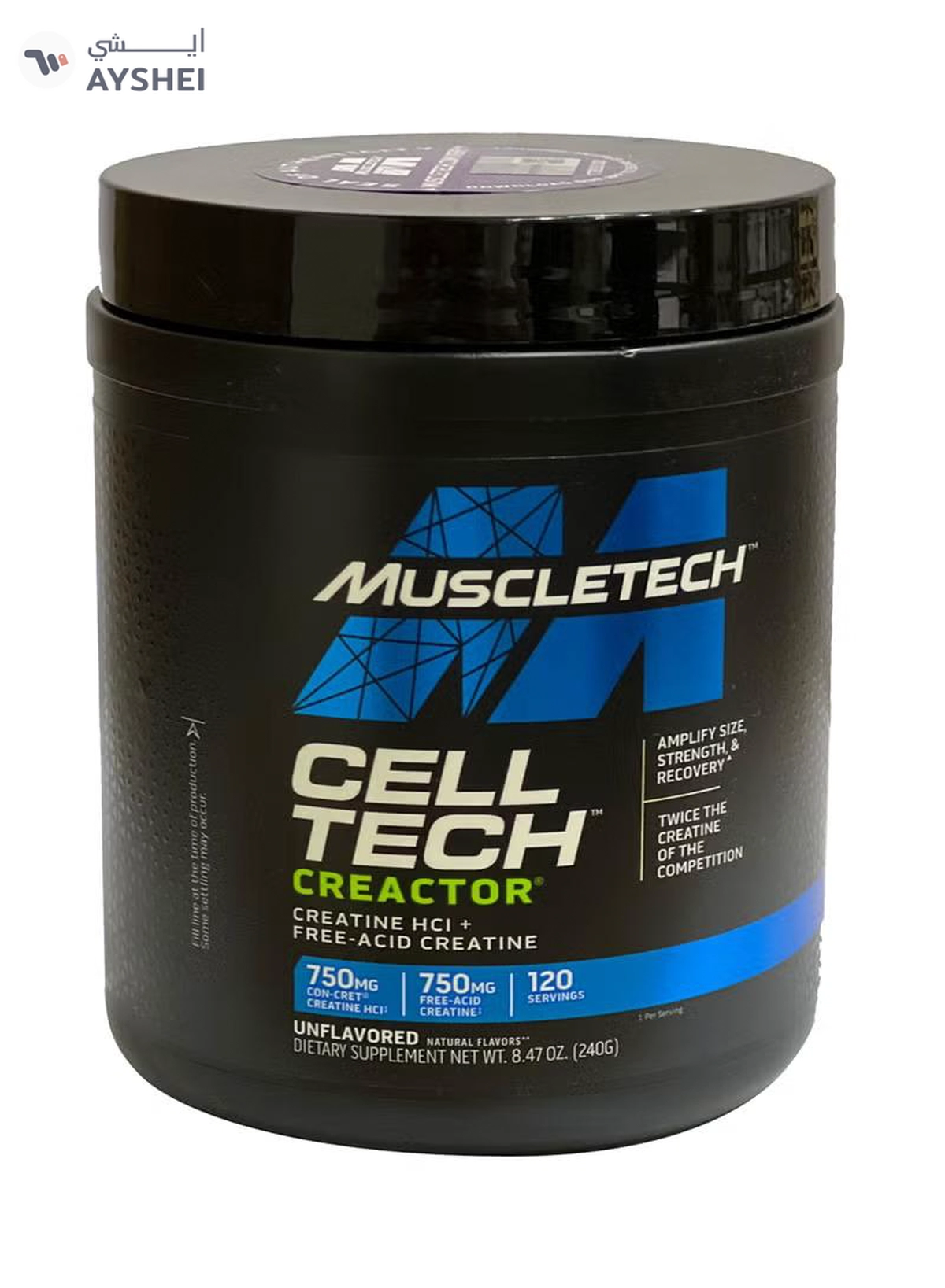MuscleTech Creactor Creatine HCL Pre-Workout - Unflavored - 120 Servings