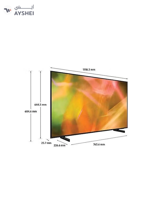 Samsung 50-Inch Crystal UHD 4K Flat Smart TV UA50AU8000UXEG Black