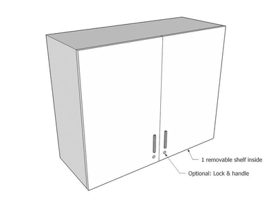 Wall mounted Cabinet: 2 Door-0