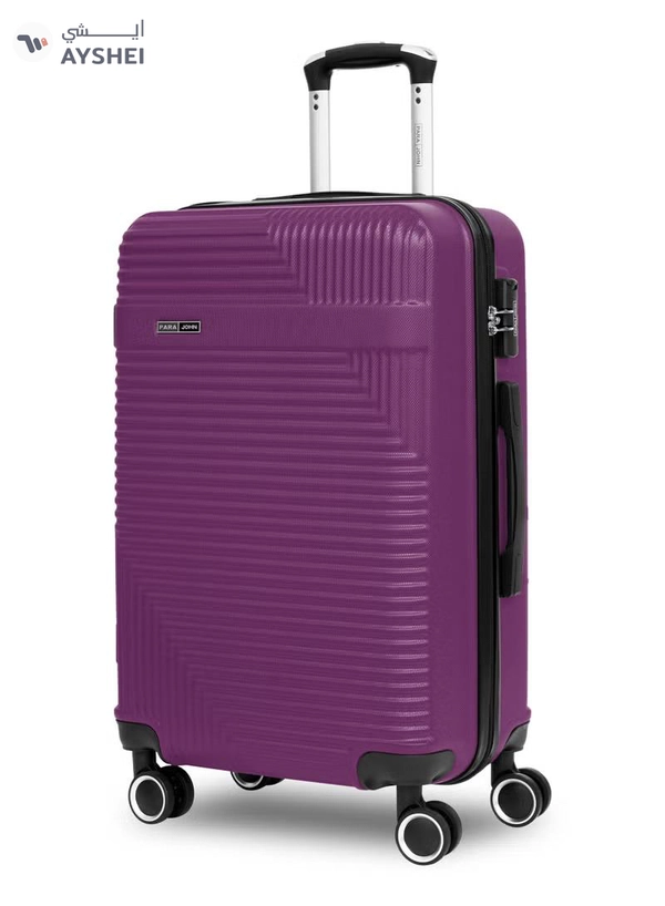 PARAJOHN ABS Material 3-Piece Hardsided Luggage Set | 4-Wheel Spinner Trolley | Small (10kg), Medium (20kg), Large (30kg)Purple