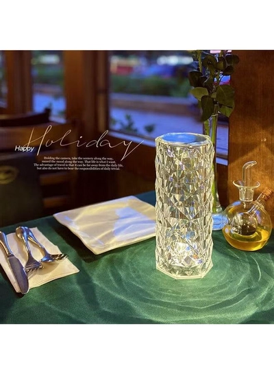 Arabest Rose Diamond USB Charging Table Lamp White 21 x 9 x 9cm-1