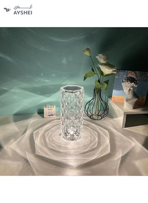 Arabest Rose Diamond USB Charging Table Lamp White 21 x 9 x 9cm