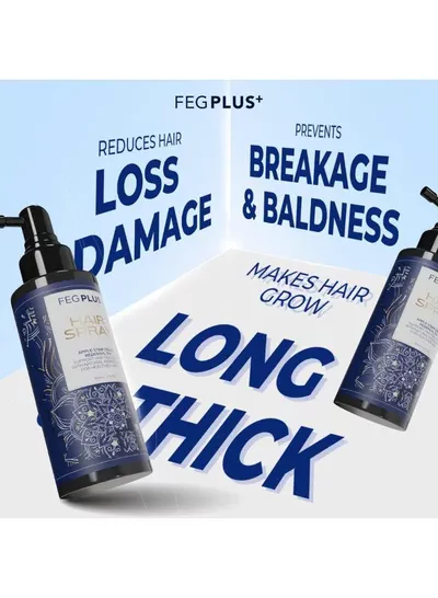 FEG PLUS Natural Hair Care Spray FEG PLUS combines selected hair-care ingredients with Apple Stem Cells and Redensyl 5% in a convenient spray formula, making it an easy addition to your everyday hair-care routine.-6