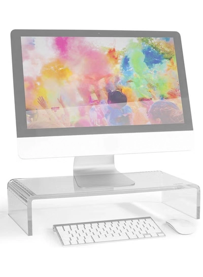 Eworld Clear Acrylic Monitor Stand Riser for PC, Computer Monitor-6