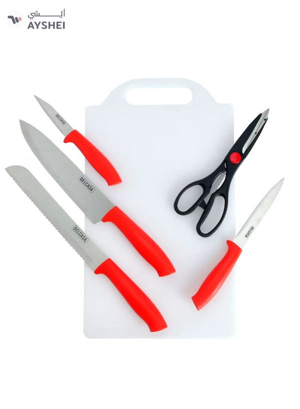 Delcasa 6-Piece Kitchen Tools Set with Cutting Board- DC3207