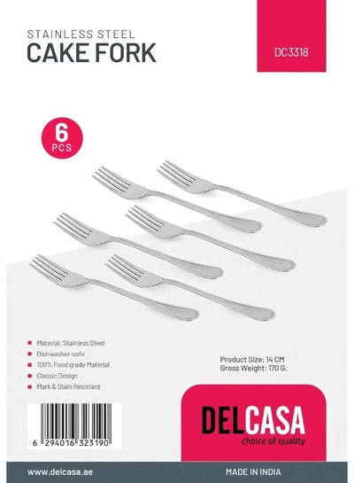 Delcasa DC3318 Cake Fork 6-Pieces-0