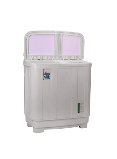 GEEPAS Twin Tub Semi-Automatic Washing Machine- GSWM6466| Hidden Control Panel and Semi-Automatic Top Load Washing Machine| Spin Capacity: 7.0 KG| White 400 W GSWM6466 White 400 W GSWM6466 White-2