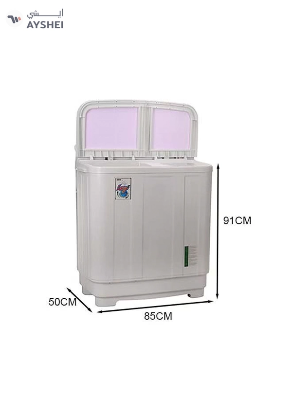 GEEPAS Twin Tub Semi-Automatic Washing Machine- GSWM6466| Hidden Control Panel and Semi-Automatic Top Load Washing Machine| Spin Capacity: 7.0 KG| White 400 W GSWM6466 White 400 W GSWM6466 White