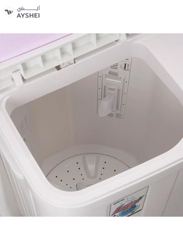GEEPAS Twin Tub Semi-Automatic Washing Machine- GSWM6466| Hidden Control Panel and Semi-Automatic Top Load Washing Machine| Spin Capacity: 7.0 KG| White 400 W GSWM6466 White 400 W GSWM6466 White