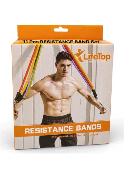 Adjustable Resistance Bands Home Gym Exercise Set Create your own home gym with adjustable resistance bands, non-slip handles, ankle straps, and a secure door anchor. Ideal for strength training, fitness, muscle building, toning, and everyday workouts.-1
